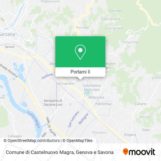 Mappa Comune di Castelnuovo Magra