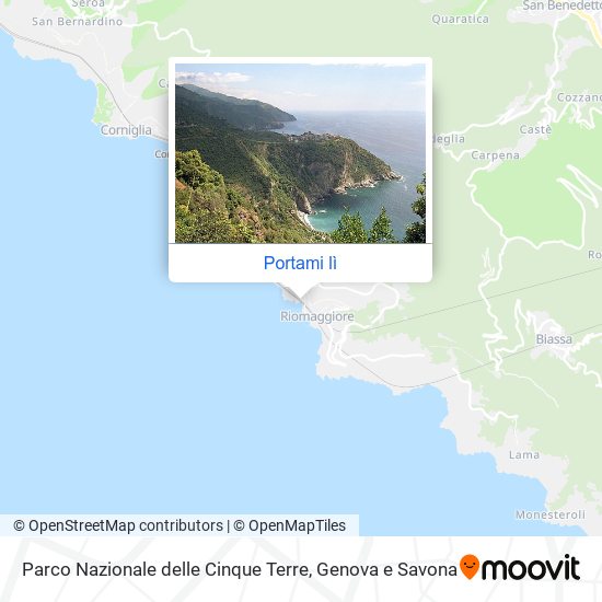 Mappa Parco Nazionale delle Cinque Terre