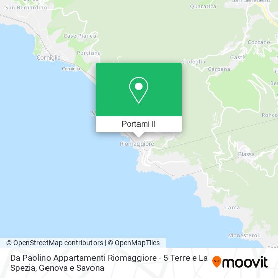 Mappa Da Paolino Appartamenti Riomaggiore - 5 Terre e La Spezia