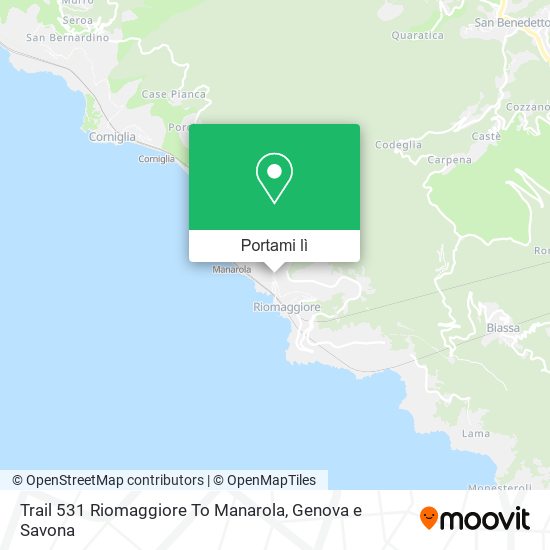 Mappa Trail 531 Riomaggiore To Manarola