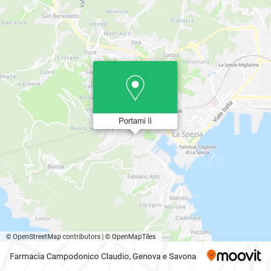 Mappa Farmacia Campodonico Claudio