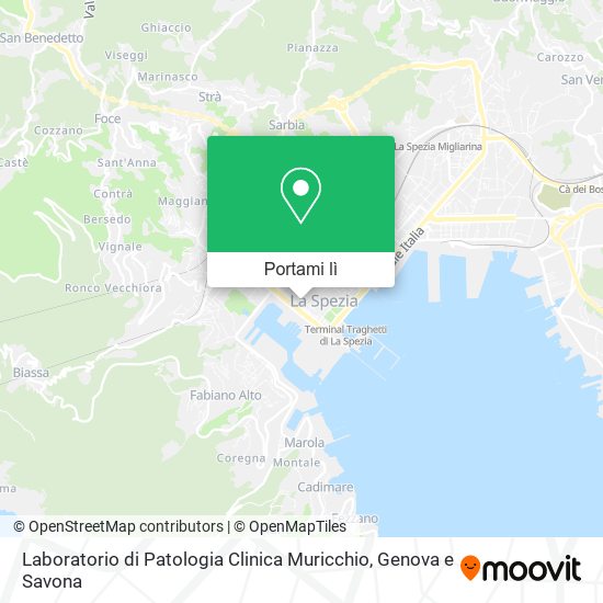 Mappa Laboratorio di Patologia Clinica Muricchio