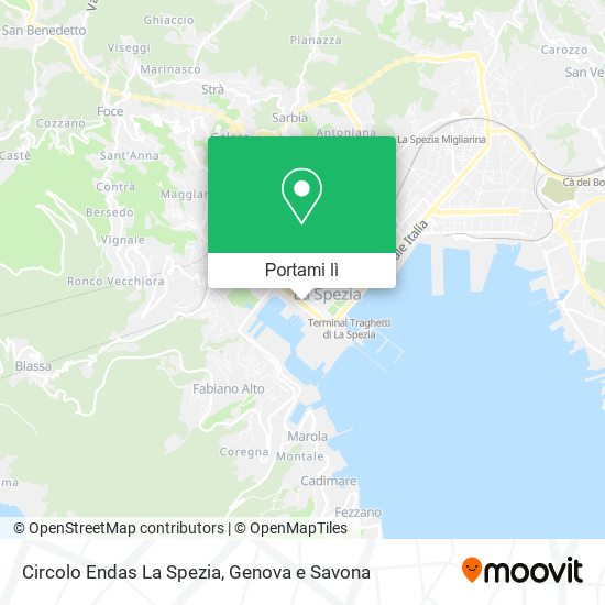 Mappa Circolo Endas La Spezia