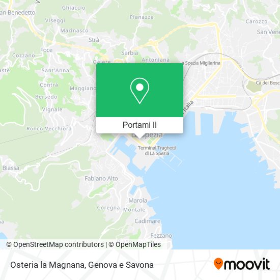 Mappa Osteria la Magnana