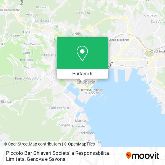 Mappa Piccolo Bar Chiavari Societa' a Responsabilita' Limitata