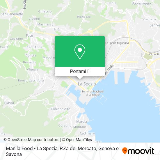Mappa Manila Food - La Spezia, P.Za del Mercato