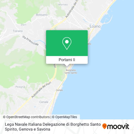 Mappa Lega Navale Italiana Delegazione di Borghetto Santo Spirito