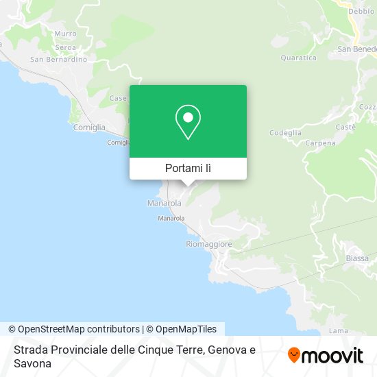 Mappa Strada Provinciale delle Cinque Terre