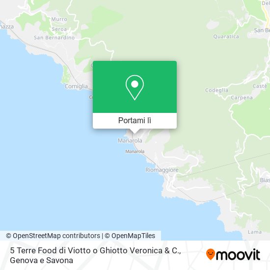 Mappa 5 Terre Food di Viotto o Ghiotto Veronica & C.