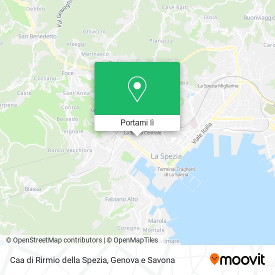 Mappa Caa di Rirmio della Spezia