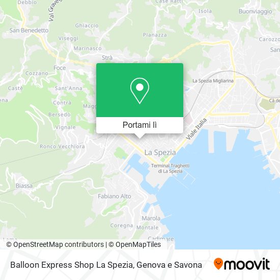 Mappa Balloon Express Shop La Spezia