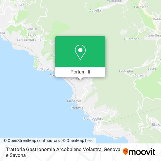 Mappa Trattoria Gastronomia Arcobaleno Volastra