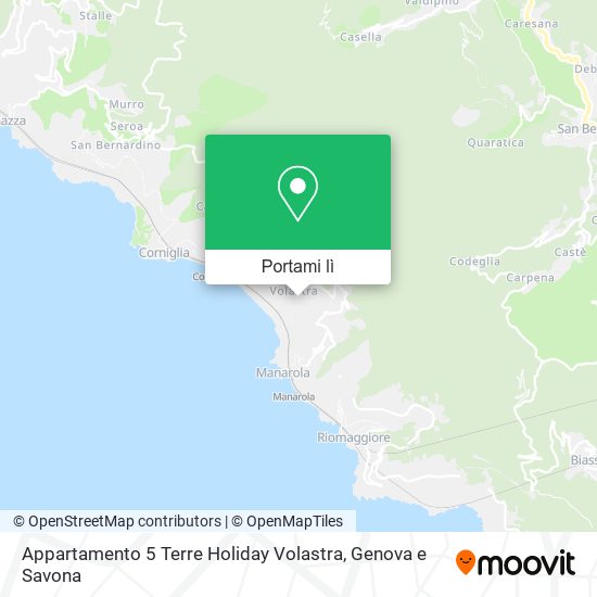 Mappa Appartamento 5 Terre Holiday Volastra