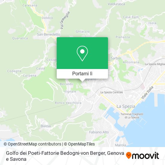 Mappa Golfo dei Poeti-Fattorie Bedogni-von Berger