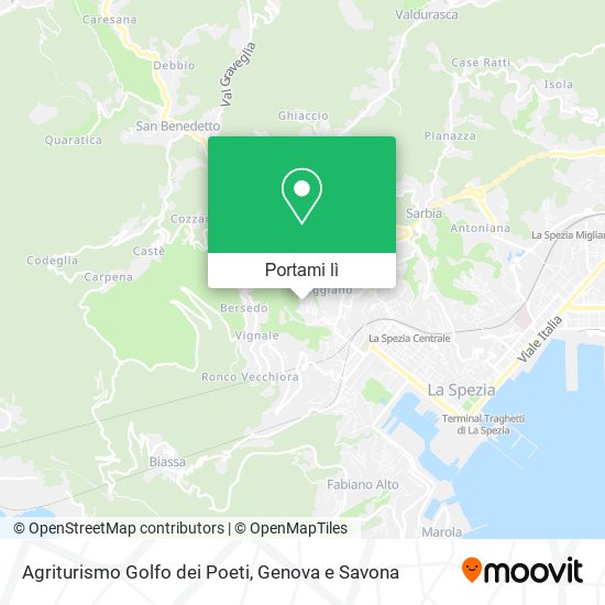 Mappa Agriturismo Golfo dei Poeti