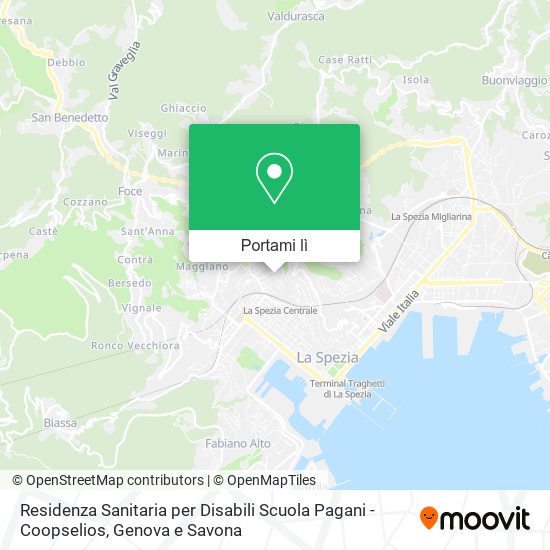 Mappa Residenza Sanitaria per Disabili Scuola Pagani - Coopselios