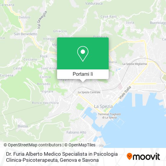 Mappa Dr. Furia Alberto Medico Specialista in Psicologia Clinica-Psicoterapeuta