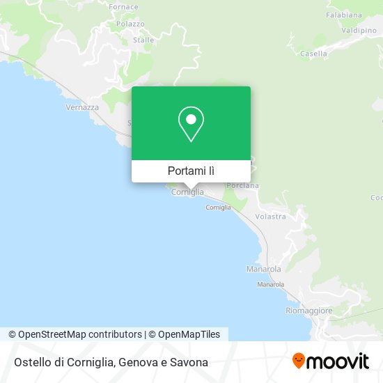 Mappa Ostello di Corniglia