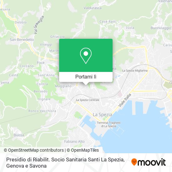 Mappa Presidio di Riabilit. Socio Sanitaria Santi La Spezia