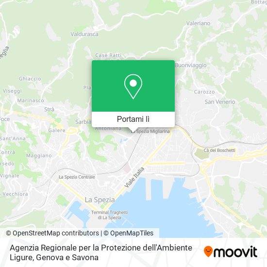 Mappa Agenzia Regionale per la Protezione dell'Ambiente Ligure