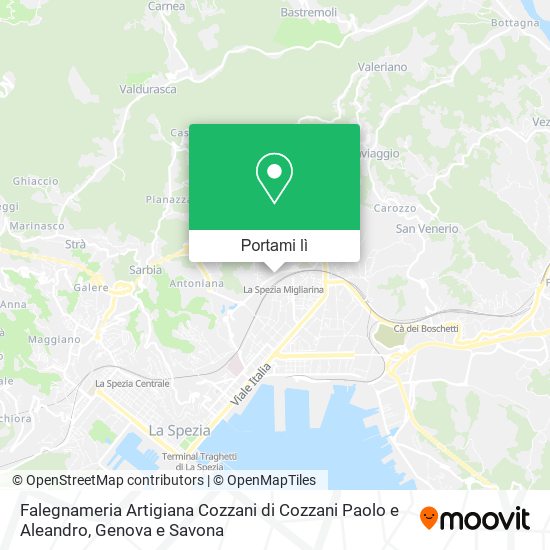 Mappa Falegnameria Artigiana Cozzani di Cozzani Paolo e Aleandro
