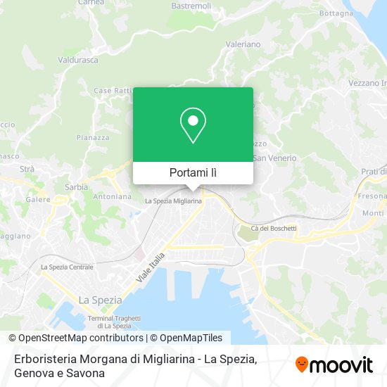 Mappa Erboristeria Morgana di Migliarina - La Spezia