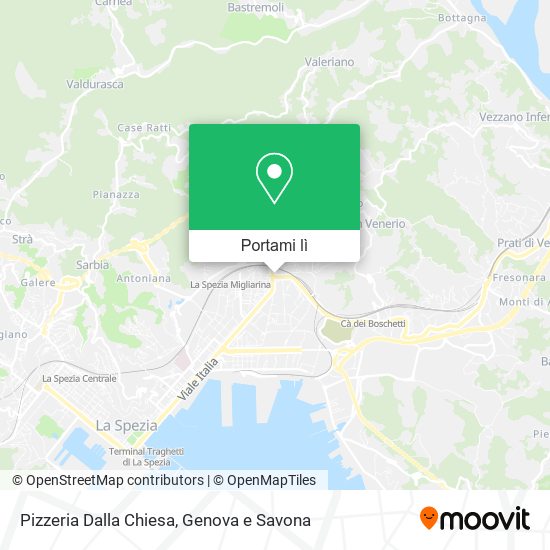 Mappa Pizzeria Dalla Chiesa