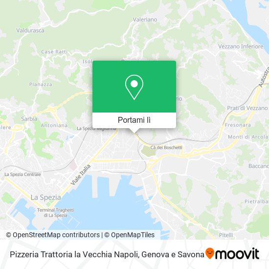 Mappa Pizzeria Trattoria la Vecchia Napoli