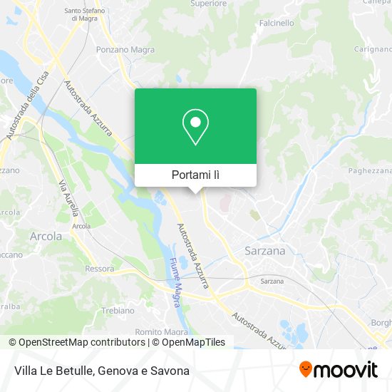 Mappa Villa Le Betulle