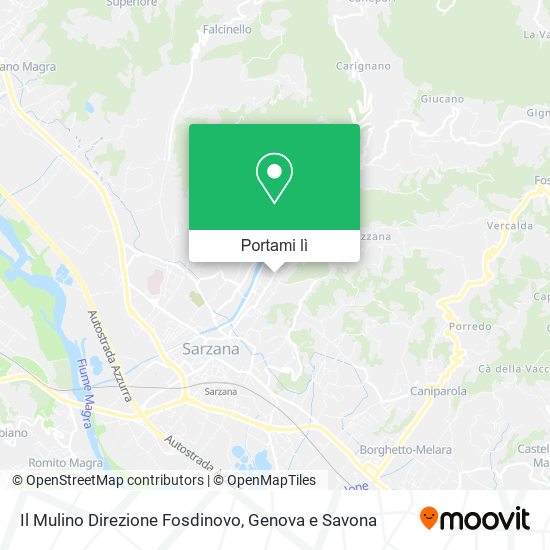 Mappa Il Mulino Direzione Fosdinovo
