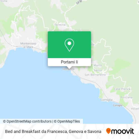 Mappa Bed and Breakfast da Francesca