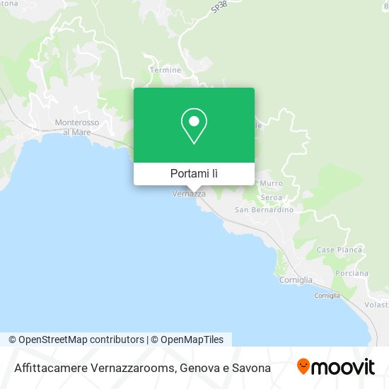 Mappa Affittacamere Vernazzarooms