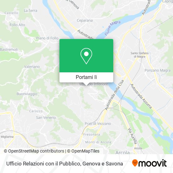 Mappa Ufficio Relazioni con il Pubblico