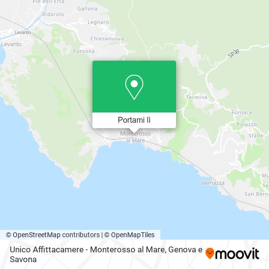 Mappa Unico Affittacamere - Monterosso al Mare