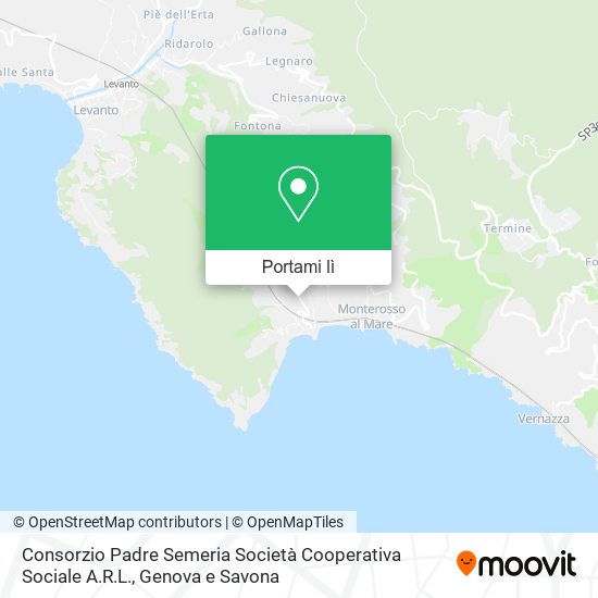 Mappa Consorzio Padre Semeria Società Cooperativa Sociale A.R.L.