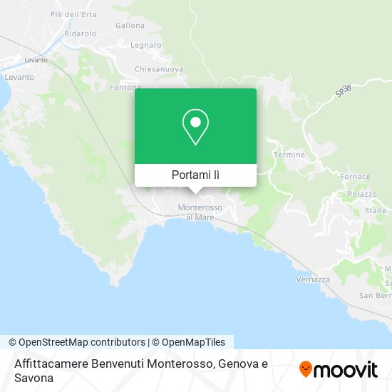 Mappa Affittacamere Benvenuti Monterosso