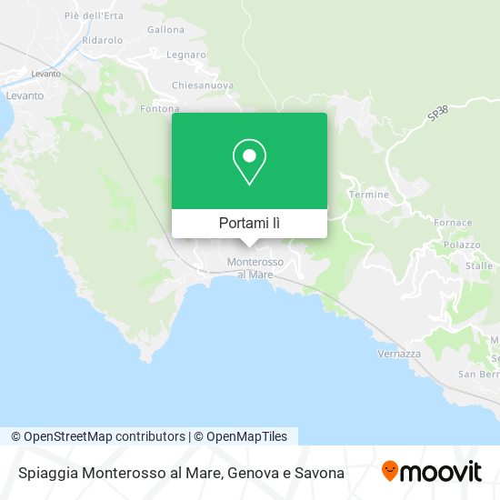 Mappa Spiaggia Monterosso al Mare