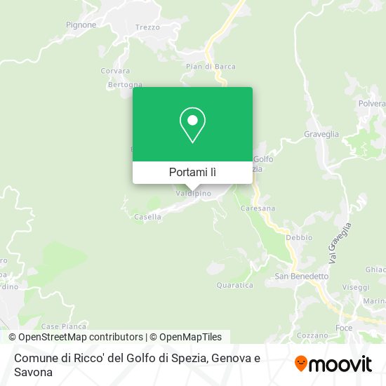 Mappa Comune di Ricco' del Golfo di Spezia