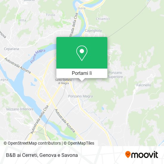Mappa B&B ai Cerreti