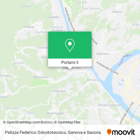 Mappa Pelizza Federico Odontotecnico