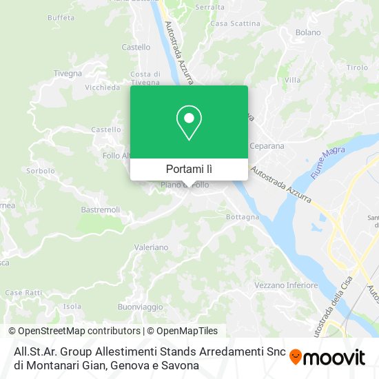 Mappa All.St.Ar. Group Allestimenti Stands Arredamenti Snc di Montanari Gian