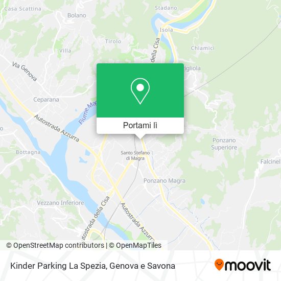 Mappa Kinder Parking La Spezia