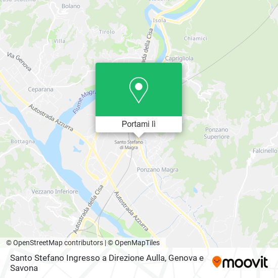 Mappa Santo Stefano Ingresso a Direzione Aulla