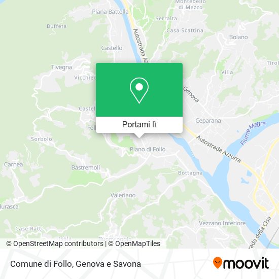 Mappa Comune di Follo