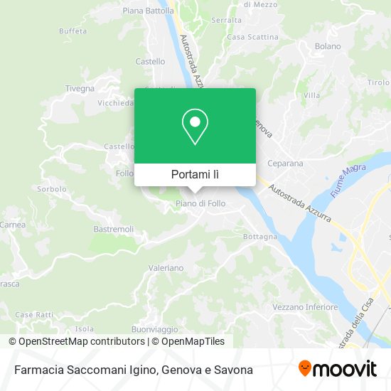 Mappa Farmacia Saccomani Igino