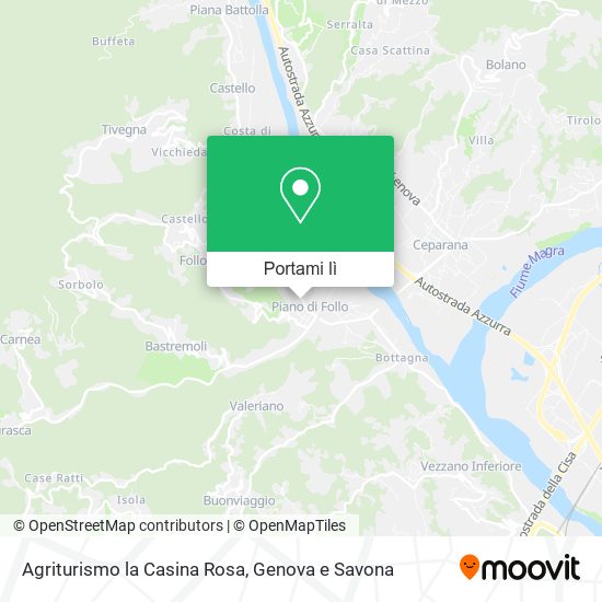 Mappa Agriturismo la Casina Rosa