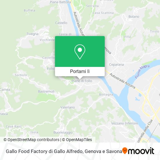 Mappa Gallo Food Factory di Gallo Alfredo