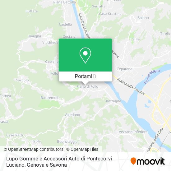 Mappa Lupo Gomme e Accessori Auto di Pontecorvi Luciano