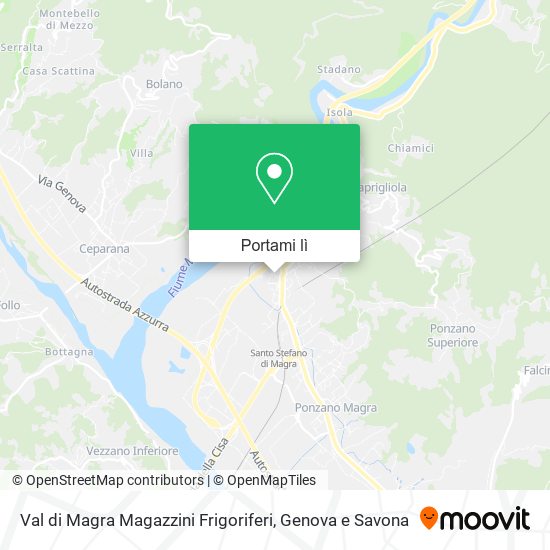 Mappa Val di Magra Magazzini Frigoriferi