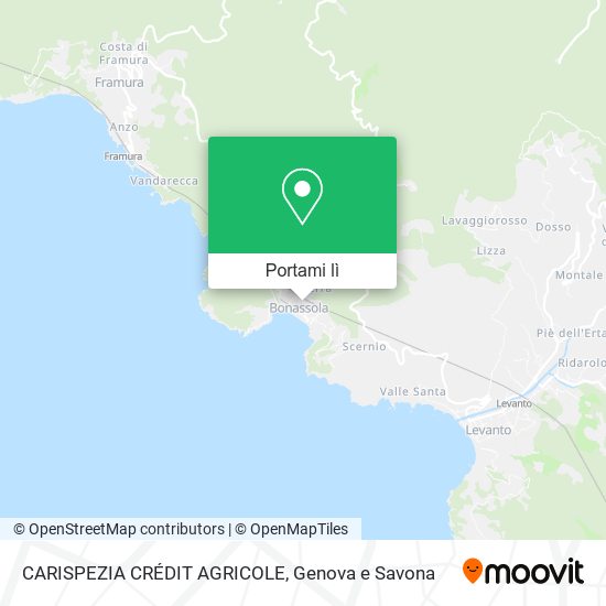 Mappa CARISPEZIA CRÉDIT AGRICOLE